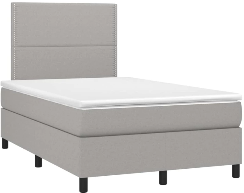 ΚΡΕΒΑΤΙ BOXSPRING ΜΕ ΣΤΡΩΜΑ ΑΝΟΙΧΤΟ ΓΚΡΙ 120X200 ΕΚ. ΥΦΑΣΜΑΤΙΝΟ 3141681