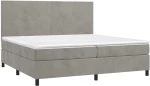 ΚΡΕΒΑΤΙ BOXSPRING ΜΕ ΣΤΡΩΜΑ ΑΝΟΙΧΤΟ ΓΚΡΙ 200X200 ΕΚ. ΒΕΛΟΥΔΙΝΟ 3142923