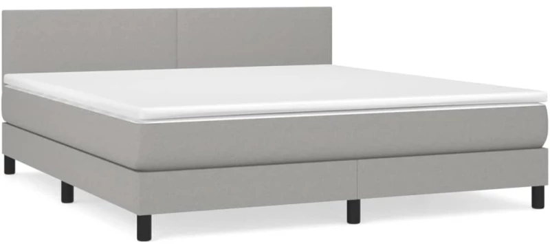 ΚΡΕΒΑΤΙ BOXSPRING ΜΕ ΣΤΡΩΜΑ ΑΝΟΙΧΤΟ ΓΚΡΙ 180X200 ΕΚ. ΥΦΑΣΜΑΤΙΝΟ 3139913