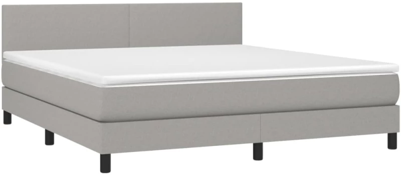 ΚΡΕΒΑΤΙ BOXSPRING ΜΕ ΣΤΡΩΜΑ ΑΝΟΙΧΤΟ ΓΚΡΙ 180X200 ΕΚ. ΥΦΑΣΜΑΤΙΝΟ 3139913