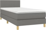 ΚΡΕΒΑΤΙ BOXSPRING ΜΕ ΣΤΡΩΜΑ & LED ΣΚ.ΓΚΡΙ 80X200 ΕΚ. ΥΦΑΣΜΑΤΙΝΟ 3133510