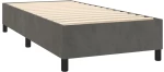 ΚΡΕΒΑΤΙ BOXSPRING ΜΕ ΣΤΡΩΜΑ ΣΚΟΥΡΟ ΓΚΡΙ 100X200 ΕΚ. ΒΕΛΟΥΔΙΝΟ 3137768