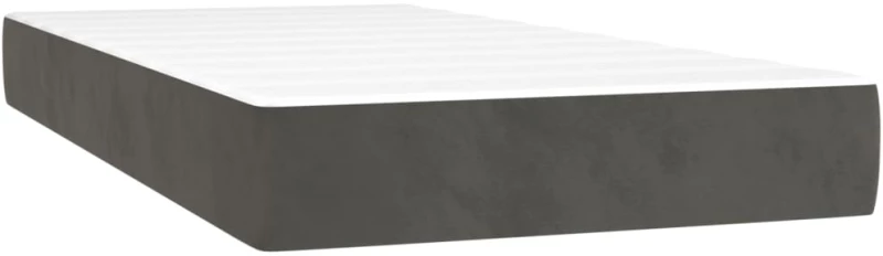 ΚΡΕΒΑΤΙ BOXSPRING ΜΕ ΣΤΡΩΜΑ ΣΚΟΥΡΟ ΓΚΡΙ 100X200 ΕΚ. ΒΕΛΟΥΔΙΝΟ 3137768