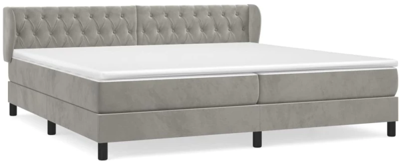 ΚΡΕΒΑΤΙ BOXSPRING ΜΕ ΣΤΡΩΜΑ ΑΝΟΙΧΤΟ ΓΚΡΙ 200X200 ΕΚ. ΒΕΛΟΥΔΙΝΟ 3127691