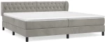 ΚΡΕΒΑΤΙ BOXSPRING ΜΕ ΣΤΡΩΜΑ ΑΝΟΙΧΤΟ ΓΚΡΙ 200X200 ΕΚ. ΒΕΛΟΥΔΙΝΟ 3127691