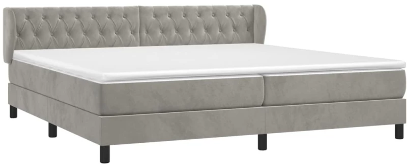 ΚΡΕΒΑΤΙ BOXSPRING ΜΕ ΣΤΡΩΜΑ ΑΝΟΙΧΤΟ ΓΚΡΙ 200X200 ΕΚ. ΒΕΛΟΥΔΙΝΟ 3127691