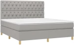 ΚΡΕΒΑΤΙ BOXSPRING ΜΕ ΣΤΡΩΜΑ & LED ΑΝ.ΓΚΡΙ 160X200ΕΚ. ΥΦΑΣΜΑΤΙΝΟ 3135685