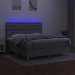 ΚΡΕΒΑΤΙ BOXSPRING ΜΕ ΣΤΡΩΜΑ & LED ΑΝ.ΓΚΡΙ 160X200ΕΚ. ΥΦΑΣΜΑΤΙΝΟ 3135685