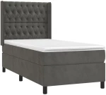 ΚΡΕΒΑΤΙ BOXSPRING ΜΕ ΣΤΡΩΜΑ & LED ΣΚ. ΓΚΡΙ 80X200 ΕΚ. ΒΕΛΟΥΔΙΝΟ 3139710