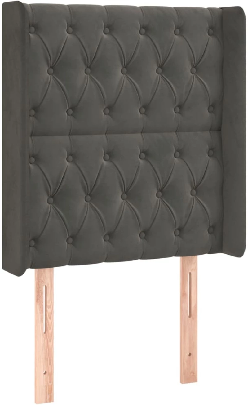 ΚΡΕΒΑΤΙ BOXSPRING ΜΕ ΣΤΡΩΜΑ & LED ΣΚ. ΓΚΡΙ 80X200 ΕΚ. ΒΕΛΟΥΔΙΝΟ 3139710