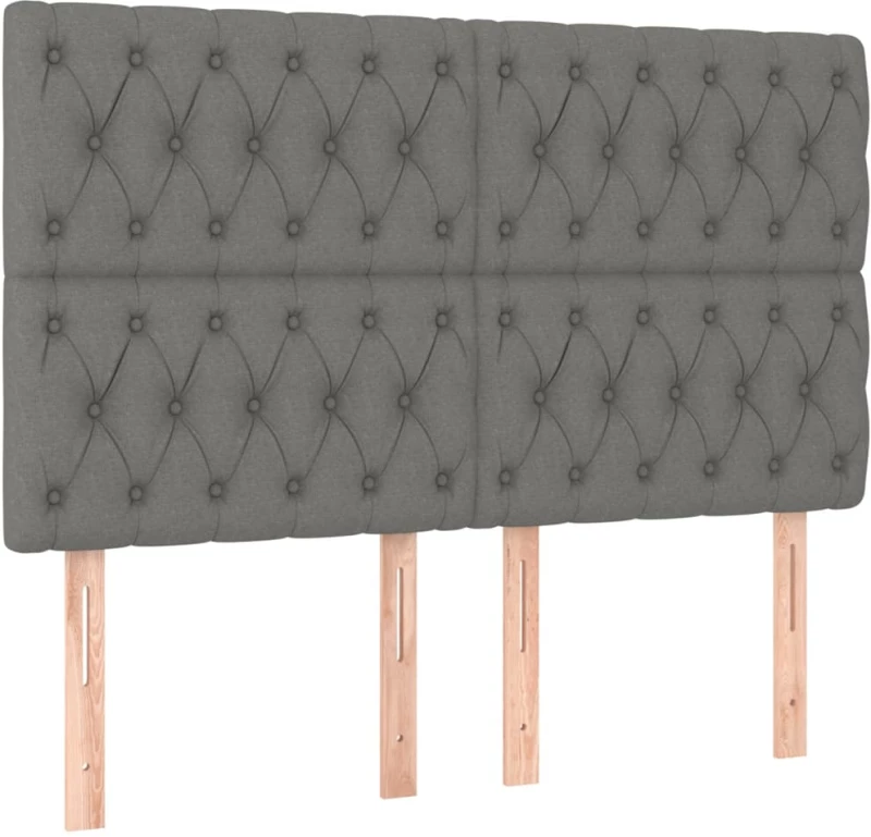 ΚΡΕΒΑΤΙ BOXSPRING ΜΕ ΣΤΡΩΜΑ ΣΚΟΥΡΟ ΓΚΡΙ 160X200 ΕΚ ΥΦΑΣΜΑΤΙΝΟ 3128214