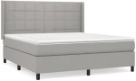 ΚΡΕΒΑΤΙ BOXSPRING ΜΕ ΣΤΡΩΜΑ ΑΝΟΙΧΤΟ ΓΚΡΙ 180X200 ΕΚ. ΥΦΑΣΜΑΤΙΝΟ 3131449