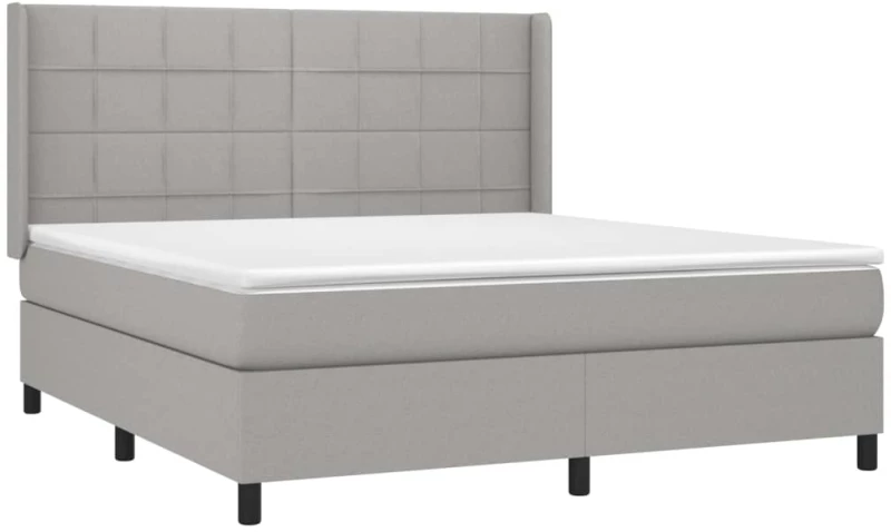 ΚΡΕΒΑΤΙ BOXSPRING ΜΕ ΣΤΡΩΜΑ ΑΝΟΙΧΤΟ ΓΚΡΙ 180X200 ΕΚ. ΥΦΑΣΜΑΤΙΝΟ 3131449