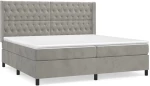 ΚΡΕΒΑΤΙ BOXSPRING ΜΕ ΣΤΡΩΜΑ ΑΝΟΙΧΤΟ ΓΚΡΙ 200X200 ΕΚ. ΒΕΛΟΥΔΙΝΟ 3132879