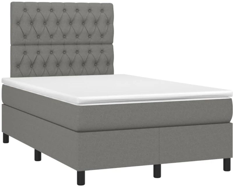 ΚΡΕΒΑΤΙ BOXSPRING ΜΕ ΣΤΡΩΜΑ & LED ΣΚ.ΓΚΡΙ 120X200 ΕΚ ΥΦΑΣΜΑΤΙΝΟ 3135102
