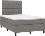 ΚΡΕΒΑΤΙ BOXSPRING ΜΕ ΣΤΡΩΜΑ & LED ΣΚ.ΓΚΡΙ 120X200 ΕΚ ΥΦΑΣΜΑΤΙΝΟ 3135102