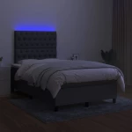 ΚΡΕΒΑΤΙ BOXSPRING ΜΕ ΣΤΡΩΜΑ & LED ΣΚ.ΓΚΡΙ 120X200 ΕΚ ΥΦΑΣΜΑΤΙΝΟ 3135102