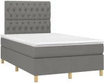 ΚΡΕΒΑΤΙ BOXSPRING ΜΕ ΣΤΡΩΜΑ & LED ΣΚ.ΓΚΡΙ 120X200 ΕΚ ΥΦΑΣΜΑΤΙΝΟ 3135662