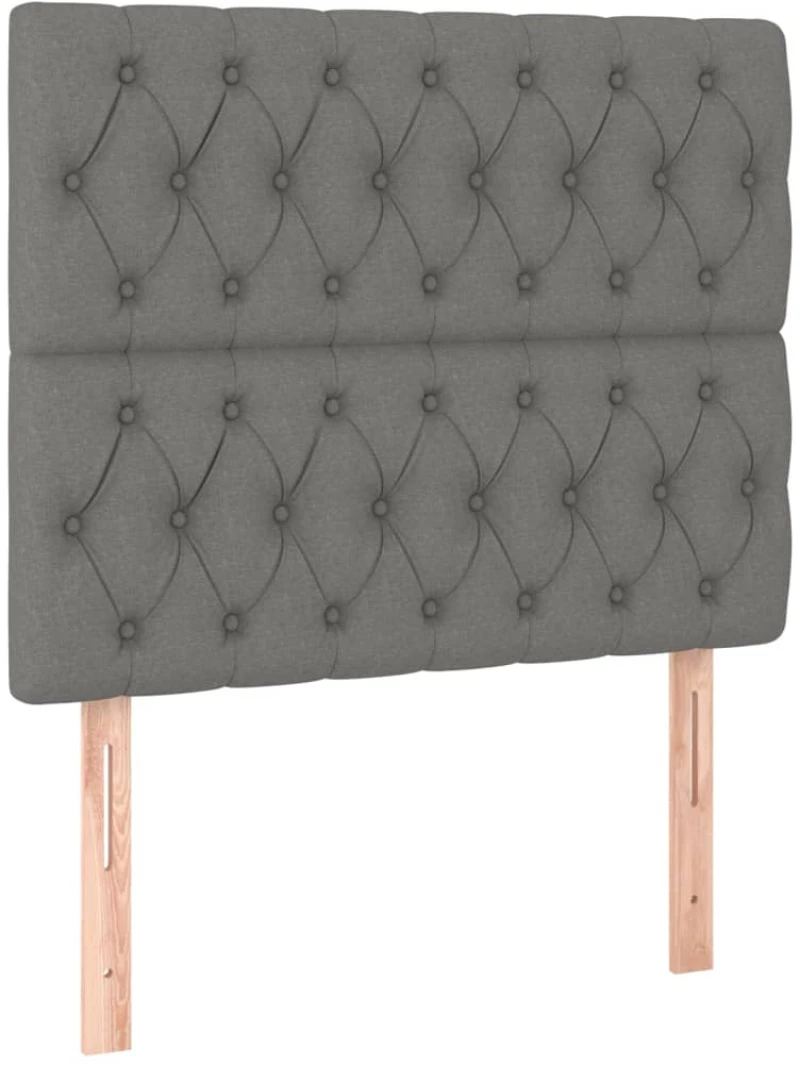 ΚΡΕΒΑΤΙ BOXSPRING ΜΕ ΣΤΡΩΜΑ ΣΚΟΥΡΟ ΓΚΡΙ 100X200 ΕΚ. ΥΦΑΣΜΑΤΙΝΟ 3136814