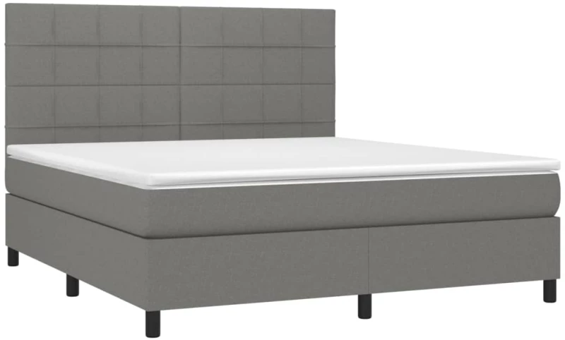 ΚΡΕΒΑΤΙ BOXSPRING ΜΕ ΣΤΡΩΜΑ ΣΚΟΥΡΟ ΓΚΡΙ 180X200 ΕΚ ΥΦΑΣΜΑΤΙΝ 3141794