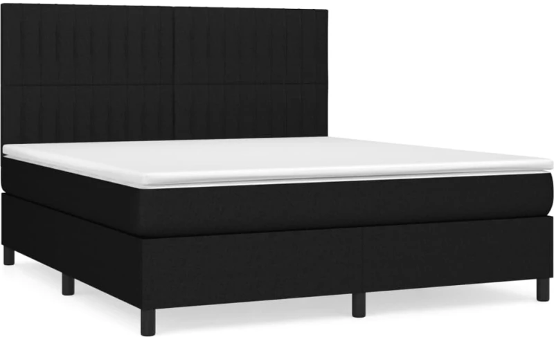 ΚΡΕΒΑΤΙ BOXSPRING ΜΕ ΣΤΡΩΜΑ ΜΑΥΡΟ 180X200 ΕΚ. ΥΦΑΣΜΑΤΙΝΟ 3141955