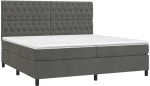 ΚΡΕΒΑΤΙ BOXSPRING ΜΕ ΣΤΡΩΜΑ & LED ΣΚ. ΓΚΡΙ 200X200ΕΚ. ΒΕΛΟΥΔΙΝΟ 3136324