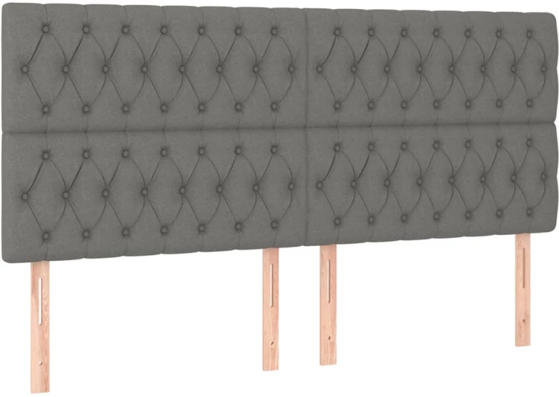 ΚΡΕΒΑΤΙ BOXSPRING ΜΕ ΣΤΡΩΜΑ ΣΚΟΥΡΟ ΓΚΡΙ 180X200 ΕΚ ΥΦΑΣΜΑΤΙΝ 3128782