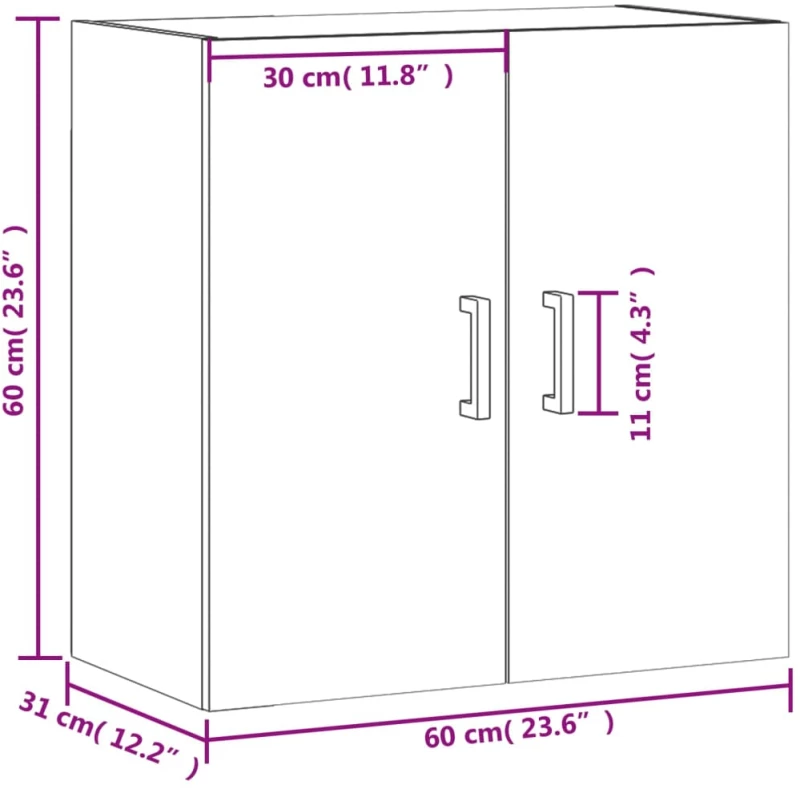 ΝΤΟΥΛΑΠΙ ΤΟΙΧΟΥ ΓΚΡΙ SONOMA 60X31X60 ΕΚ. ΑΠΟ ΕΠΕΞΕΡΓΑΣΜΕΝΟ ΞΥΛΟ 829970
