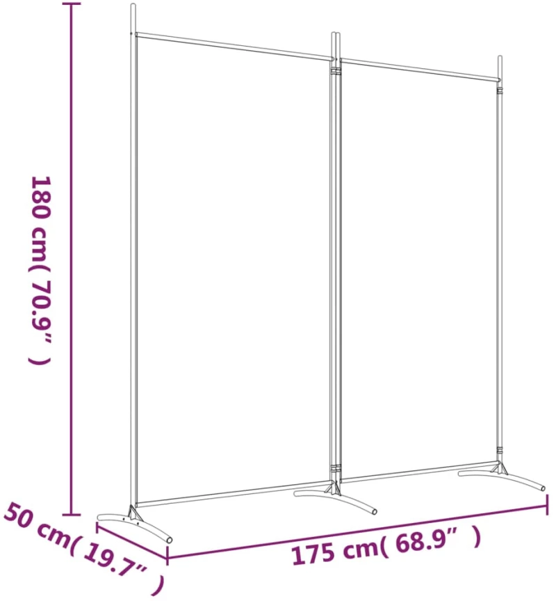 ΔΙΑΧΩΡΙΣΤΙΚΟ ΔΩΜΑΤΙΟΥ ΜΕ 2 ΠΑΝΕΛ ΑΝΘΡΑΚΙ 175X180 ΕΚ. ΑΠΟ ΎΦΑΣΜΑ 350260