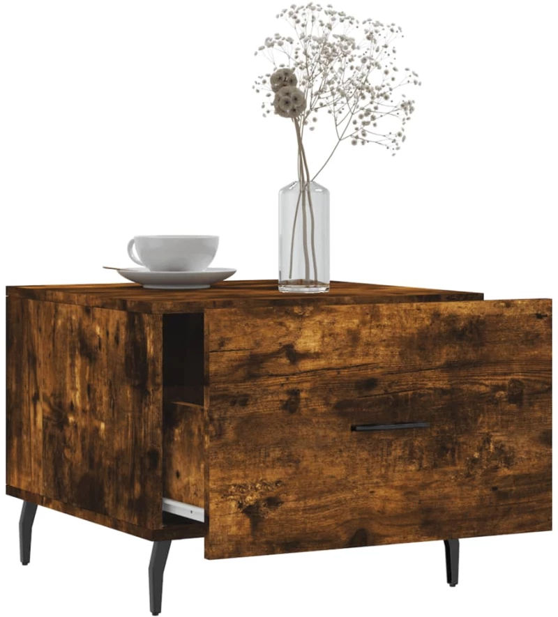ΤΡΑΠΕΖΑΚΙΑ ΣΑΛΟΝΙΟΥ 2 ΤΕΜ ΚΑΠΝΙΣΤΗ OAK 50X50X40 ΕΚ ΕΠΕΞ. ΞΥΛΟ 829439
