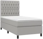ΚΡΕΒΑΤΙ BOXSPRING ΜΕ ΣΤΡΩΜΑ & LED ΑΝ.ΓΚΡΙ 90X190 ΕΚ. ΥΦΑΣΜΑΤΙΝΟ 3135077