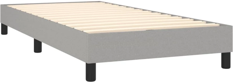 ΚΡΕΒΑΤΙ BOXSPRING ΜΕ ΣΤΡΩΜΑ ΑΝΟΙΧΤΟ ΓΚΡΙ 90X190 ΕΚ. ΥΦΑΣΜΑΤΙΝΟ 3129513
