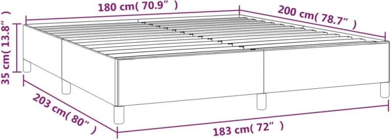 ΚΡΕΒΑΤΙ BOXSPRING ΜΕ ΣΤΡΩΜΑ ΣΚΟΥΡΟ ΚΑΦΕ 180X200 ΕΚ ΥΦΑΣΜΑΤΙΝΟ 3144442
