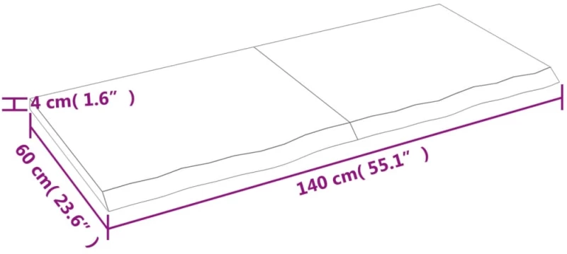 ΕΠΙΦΑΝΕΙΑ ΤΡΑΠΕΖΙΟΥ ΑΝ. ΚΑΦΕ 140X60X4 ΕΚ ΕΠΕΞ. ΜΑΣΙΦ ΞΥΛΟ ΔΡΥΟΣ 3156381