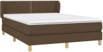 ΚΡΕΒΑΤΙ BOXSPRING ΜΕ ΣΤΡΩΜΑ ΣΚΟΥΡΟ ΚΑΦΕ 140X200 ΕΚ ΥΦΑΣΜΑΤΙΝΟ 3126728