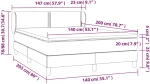 ΚΡΕΒΑΤΙ BOXSPRING ΜΕ ΣΤΡΩΜΑ ΣΚΟΥΡΟ ΚΑΦΕ 140X200 ΕΚ ΥΦΑΣΜΑΤΙΝΟ 3126728