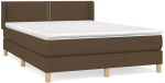 ΚΡΕΒΑΤΙ BOXSPRING ΜΕ ΣΤΡΩΜΑ ΣΚΟΥΡΟ ΚΑΦΕ 140X200 ΕΚ ΥΦΑΣΜΑΤΙΝΟ 3130196