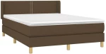 ΚΡΕΒΑΤΙ BOXSPRING ΜΕ ΣΤΡΩΜΑ ΣΚΟΥΡΟ ΚΑΦΕ 140X200 ΕΚ ΥΦΑΣΜΑΤΙΝΟ 3130196