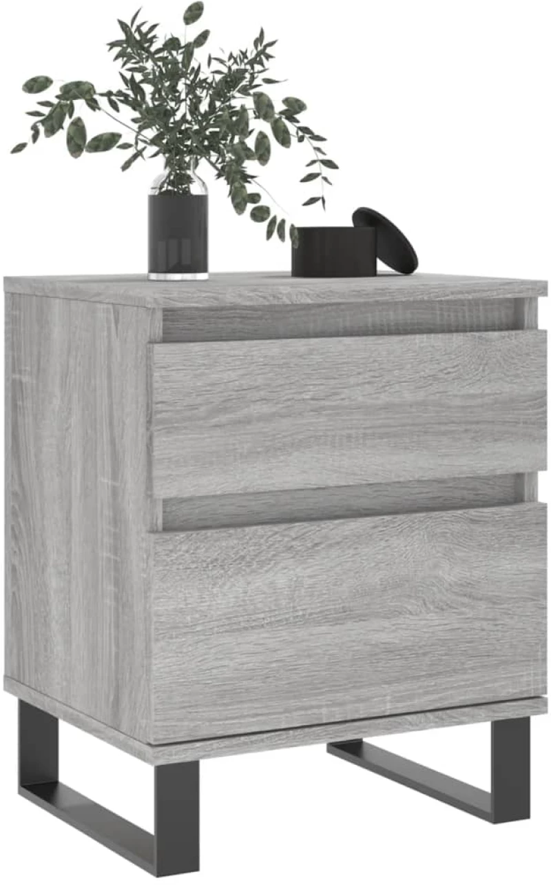 ΚΟΜΟΔΙΝΑ 2 ΤΕΜ. ΓΚΡΙ SONOMA 40 X 35 X 50 ΕΚ. ΑΠΟ ΕΠΕΞΕΡΓ. ΞΥΛΟ 830697