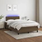 ΚΡΕΒΑΤΙ BOXSPRING ΜΕ ΣΤΡΩΜΑ & LED ΣΚ.ΚΑΦΕ 120X200 ΕΚ ΥΦΑΣΜΑΤΙΝΟ 3133384