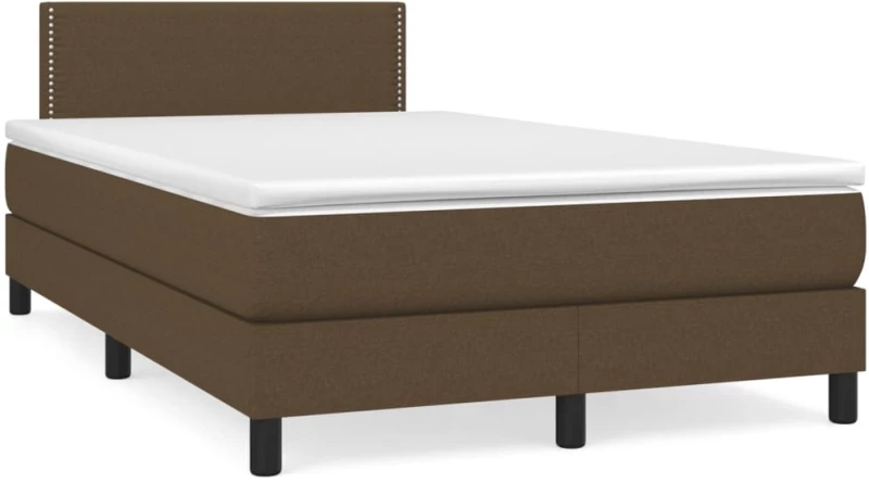 ΚΡΕΒΑΤΙ BOXSPRING ΜΕ ΣΤΡΩΜΑ ΣΚΟΥΡΟ ΚΑΦΕ 120X200 ΕΚ. ΥΦΑΣΜΑΤΙΝΟ 3139964