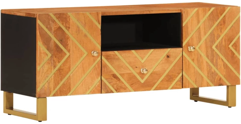 ΈΠΙΠΛΟ ΤΗΛΕΟΡΑΣΗΣ ΚΑΦΕ/ΜΑΥΡΟ 105X33,5X46 ΕΚ. ΜΑΣΙΦ ΞΥΛΟ ΜΑΝΓΚΟ 356797