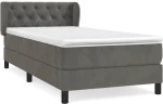 ΚΡΕΒΑΤΙ BOXSPRING ΜΕ ΣΤΡΩΜΑ ΣΚΟΥΡΟ ΓΚΡΙ 80X200 ΕΚ. ΒΕΛΟΥΔΙΝΟ 3127638