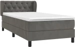 ΚΡΕΒΑΤΙ BOXSPRING ΜΕ ΣΤΡΩΜΑ ΣΚΟΥΡΟ ΓΚΡΙ 80X200 ΕΚ. ΒΕΛΟΥΔΙΝΟ 3127638