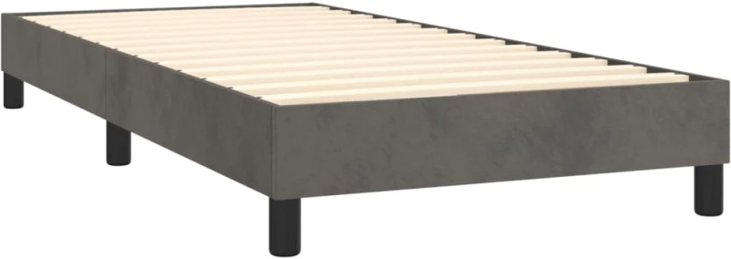 ΚΡΕΒΑΤΙ BOXSPRING ΜΕ ΣΤΡΩΜΑ ΣΚΟΥΡΟ ΓΚΡΙ 80X200 ΕΚ. ΒΕΛΟΥΔΙΝΟ 3127638