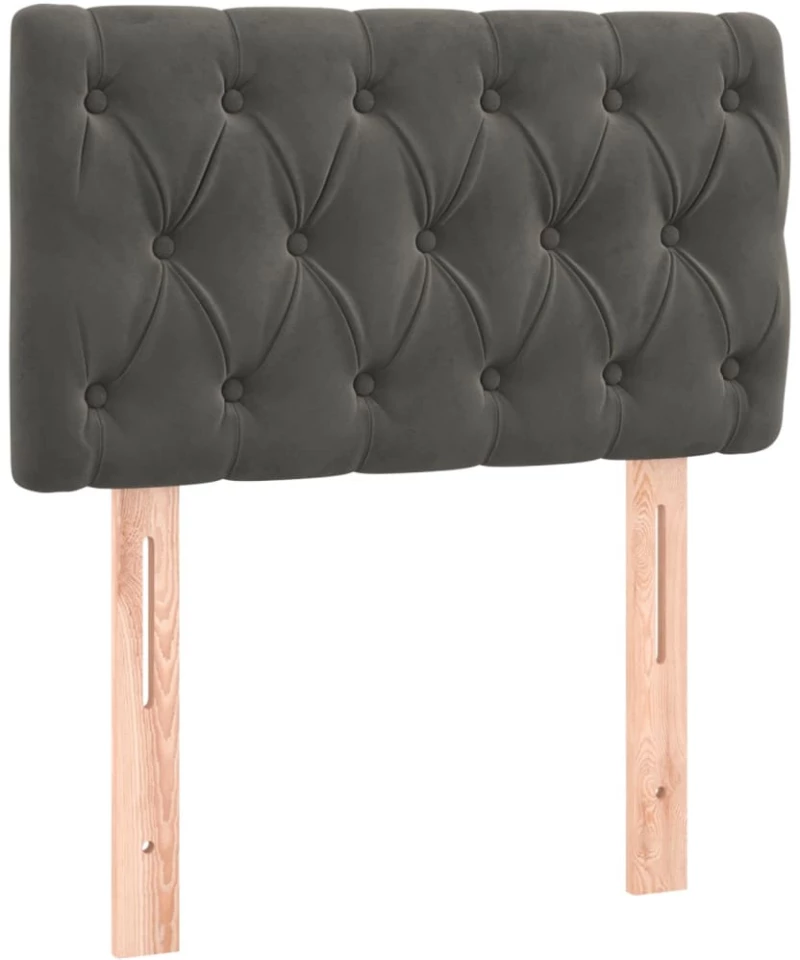 ΚΡΕΒΑΤΙ BOXSPRING ΜΕ ΣΤΡΩΜΑ ΣΚΟΥΡΟ ΓΚΡΙ 80X200 ΕΚ. ΒΕΛΟΥΔΙΝΟ 3127638