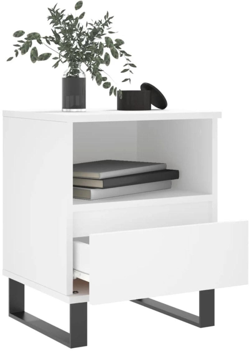 ΚΟΜΟΔΙΝΑ ΛΕΥΚΑ 2 ΤΕΜ. 40 X 35 X 50 ΕΚ. ΑΠΟ ΕΠΕΞΕΡΓΑΣΜΕΝΟ ΞΥΛΟ 830637