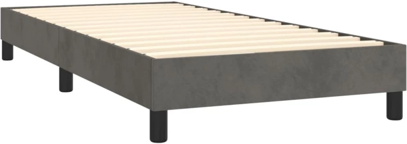 ΚΡΕΒΑΤΙ BOXSPRING ΜΕ ΣΤΡΩΜΑ ΣΚΟΥΡΟ ΓΚΡΙ 80X200 ΕΚ. ΒΕΛΟΥΔΙΝΟ 3131166