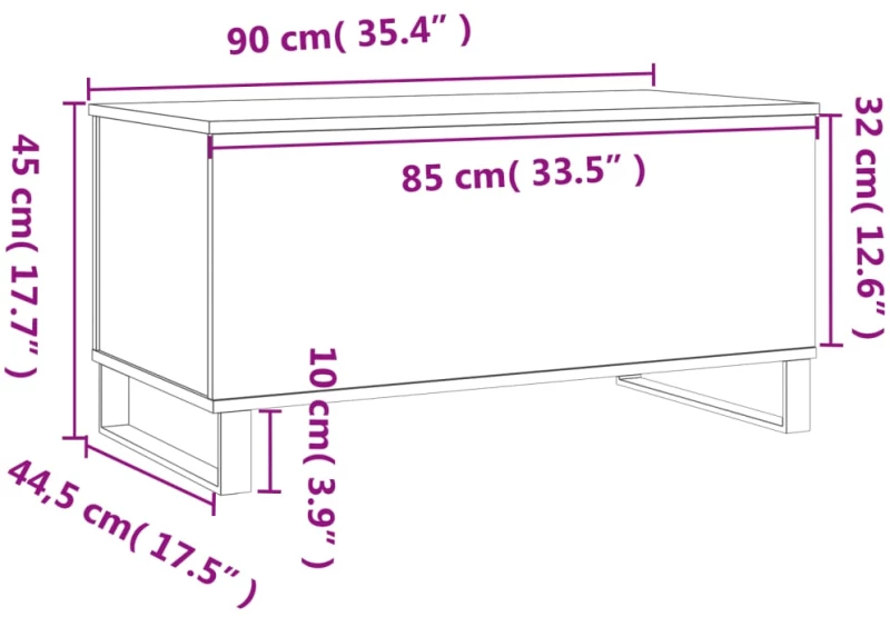ΤΡΑΠΕΖΑΚΙ ΣΑΛΟΝΙΟΥ ΚΑΠΝΙΣΤΗ ΔΡΥΣ 90X44,5X45 ΕΚ. ΕΠΕΞ. ΞΥΛΟ 830985