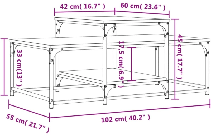 ΤΡΑΠΕΖΑΚΙ ΣΑΛΟΝΙΟΥ ΚΑΠΝΙΣΤΗ ΔΡΥΣ 102X60X45 ΕΚ. ΕΠΕΞΕΡΓ. ΞΥΛΟ 835316